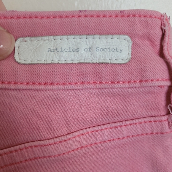 Articles of Society Pink Shimmer Denim Jeans Size 27 - Picture 7 of 12